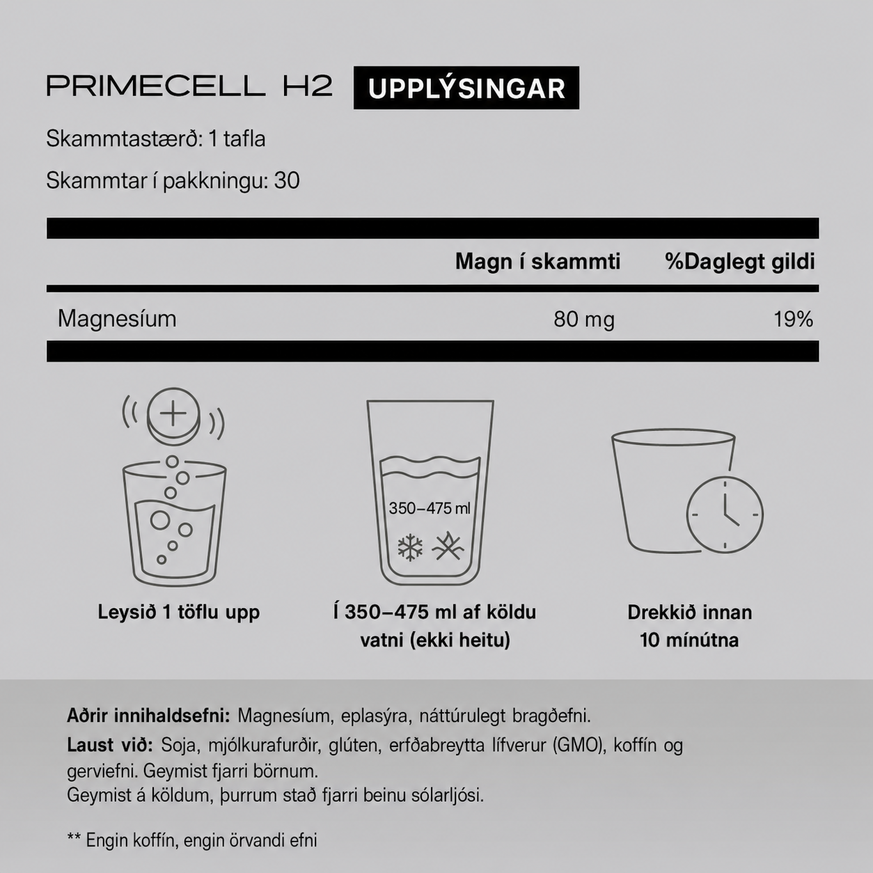 PrimeCell H2 - Protects Your Cells From The Inside Out.