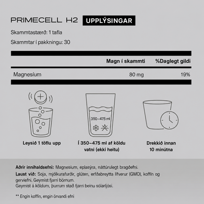 PrimeCell H2 - Protects Your Cells From The Inside Out.